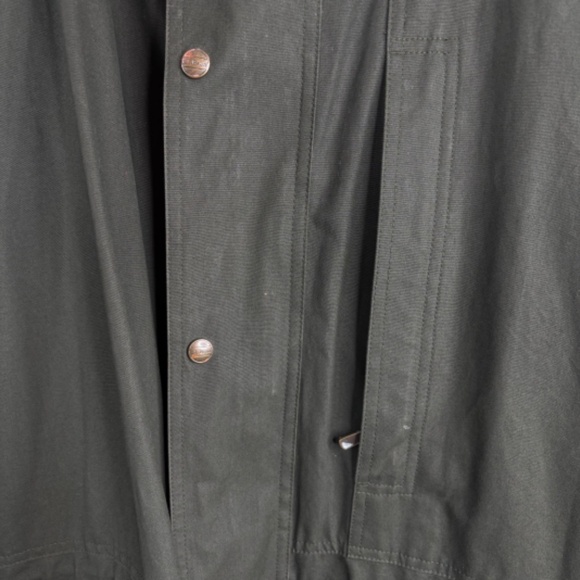 VTG LL Bean Chore Coat Mens XLT Green Flannel Lined Barn Field Jacket Corduroy - Picture 6 of 16